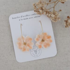 Boucles d'oreilles pétunia orange