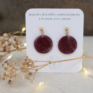 Boucles d'oreilles prune