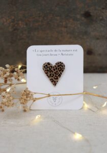 Pin's cœur léopard