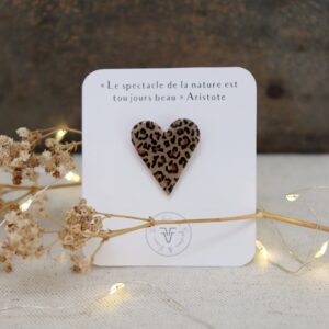 Pin's cœur léopard
