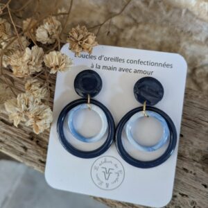 boucles d'oreilles centaurée