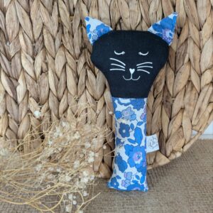 Hochet chat liberty bleu