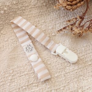 Attache tétine rayée