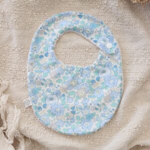 Bavoir liberty vert d'eau