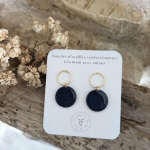 boucles d'oreilles ibéris bleu