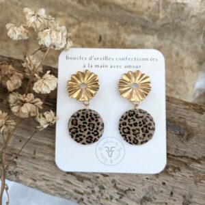 boucles d'oreilles gaura léopard