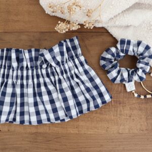 Col amovible vichy marine